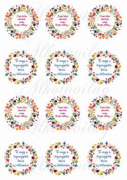 Kétféle virágkoszorú anyák napi feliratokkal CSAK LÁTNI AKARLAK - KICSIBEN