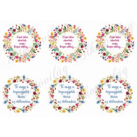   Kétféle virágkoszorú anyák napi feliratokkal CSAK LÁTNI AKARLAK