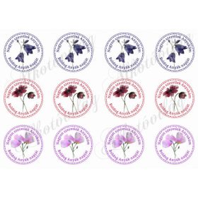   Nagyon szeretlek anyukám - anyák napi körök kézzel festett virágokkal