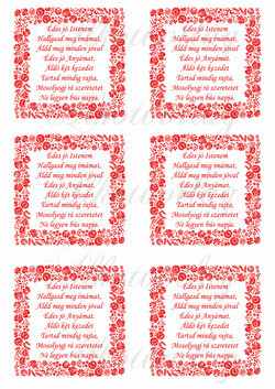 Anyák napi idézet kalocsai keretben - KICSIBEN