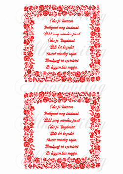 Anyák napi idézet kalocsai keretben