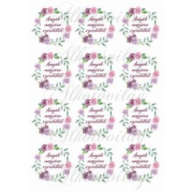   Rózsás koszorúk Anyák napjára szeretettel felirattal - 6 cm