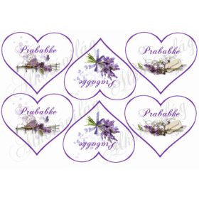   Levendulás és kismadaras szívek SZLOVÁK anyák napi felirattal-PRABABKE
