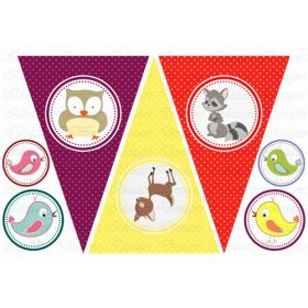Állatkás banner (lila, sárga, piros)