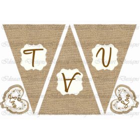 Zsákvászon banner TAVASZ felirattal