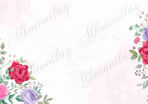 Fotóháttér rózsákkal, levelekkel termékfotózáshoz