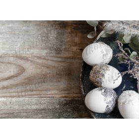   Húsvéti fotóháttér rusztikus stílusban tojásokkal termékfotózáshoz