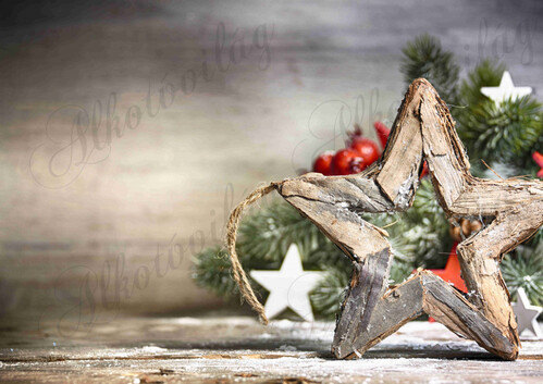 Fotóháttér  termékfotózáshoz - Nagy fa csillag