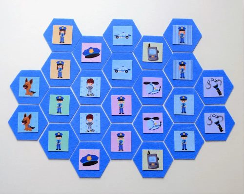 Memóriakártya hexagon alapon