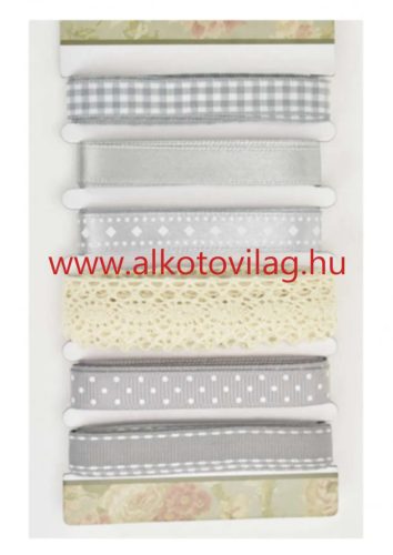 Csipke és szalag szett 6x2m - SZÜRKE