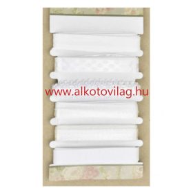 Csipke és szalag szett 6x2m - FEHÉR