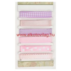 Csipke és szalag szett 6x2m - RÓZSASZÍN