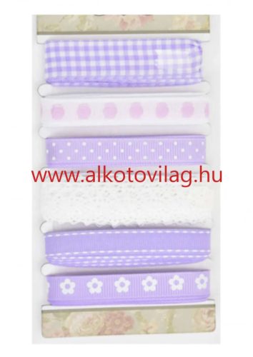 Csipke és szalag szett 6x2m - LILA