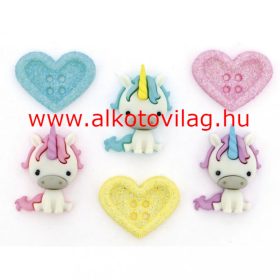 Dress it up gomb - UNIKORNISOK SZÍVEKKEL