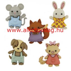 Dress it up gomb - EGÉR, RÓKA, KUTYA, CICA, NYUSZI
