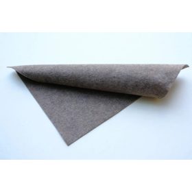   Közép puhaságú egyszínű filc anyag KÖZÉPBARNA- MELANGE 20x30 cm