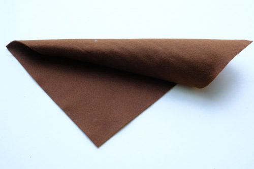 medium soft monochrome felt material bear brown - 20x30 cm