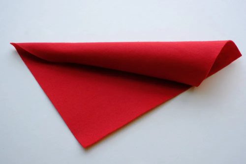 Közép puhaságú egyszínű filc anyag PIROS - 20x30 cm