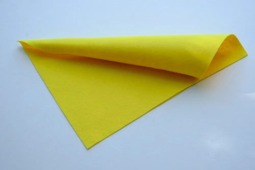 Közép puhaságú egyszínű filc anyag CITROMSÁRGA - 20x30 cm