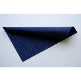  Közép puhaságú egyszínű filc anyag SÖTÉTKÉK MELANGE (EZÜSTSZÁLLAL) - méterben