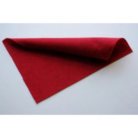   Közép puhaságú egyszínű filc anyag MÉLYPIROS MELANGE - méterben