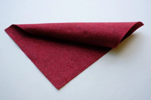 Közép puhaságú egyszínű filc anyag VILÁGOS BORDÓ MELANGE - méterben