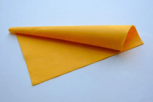 Közép puhaságú egyszínű filc anyag NAPSÁRGA - méterben