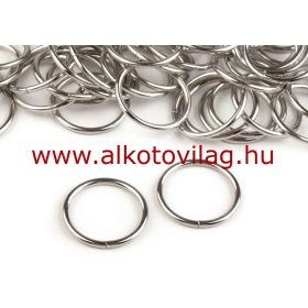   Fém karika 25mm átmérővel - NIKKEL SZÍNBEN - CSOMAG ÁR (5 db)
