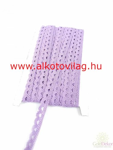 Pamut csipke - LILA - 1cm széles