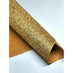 Glitteres filc anyag - 20 x 30 cm - ARANY