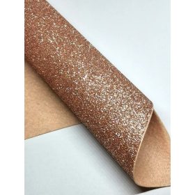 Glitteres filc anyag - 20 x 30 cm - ROSEGOLD