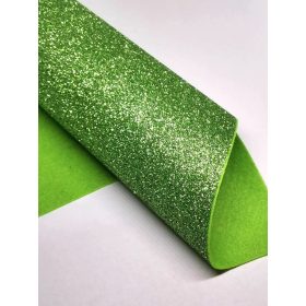 Glitteres filc anyag - 20 x 30 cm - VILÁGOSZÖLD