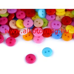 Műanyag mini gomb - Vegyes színekben - CSOMAG ÁR (200 db)