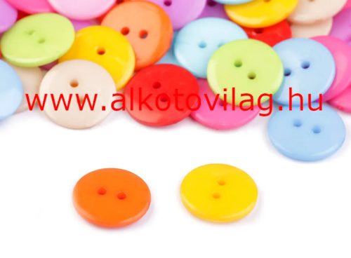 Műanyag gomb - Vegyes színekben - CSOMAG ÁR - 20 db