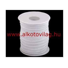 Kalapgumi FEHÉR - 3 mm széles - lapos