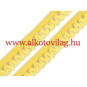 Csipkés gumi CITROMSÁRGA - 15 mm