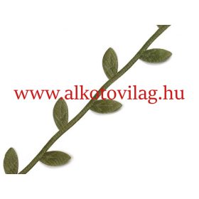 Szatén leveles szalag - ZÖLD
