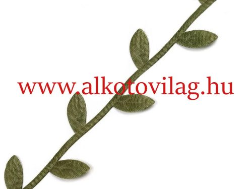 Szatén leveles szalag - ZÖLD