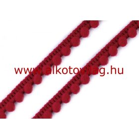 Szalag pomponokkal - PIROS