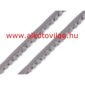 Szalag pomponokkal - SZÜRKE