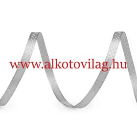 Pöttyös szaténszalag - 6 mm széles- SZÜRKE