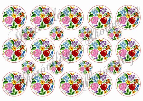 Kalocsai körök 5 és 3 cm - VASALHATÓ FÓLIA