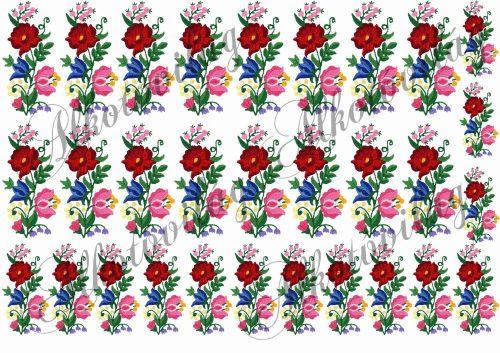 Kalocsai bordűrök 7, 5,5 , 4,5 cm  - VASALHATÓ FÓLIA