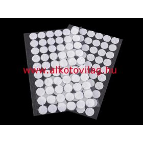 Tépőzár körök - FEHÉR - 15 mm - 60 pár