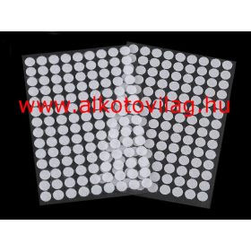 Tépőzár körök - FEHÉR - 10 mm - 126 pár