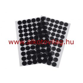 Tépőzár körök - FEKETE - 15 mm - 60 pár