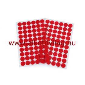 Tépőzár körök - PIROS - 15 mm - 60 pár