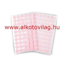 Tépőzár körök - HALVÁNY RÓZSASZÍN - 15 mm - 60 pár